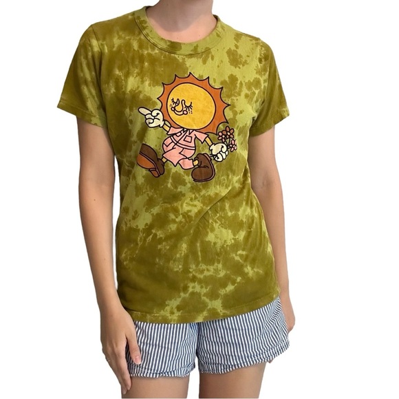 Big Bud Press T-Shirt Short Sleeve Sun Graphic Tie Dye Casual Size Extra Small - Picture 7 of 7